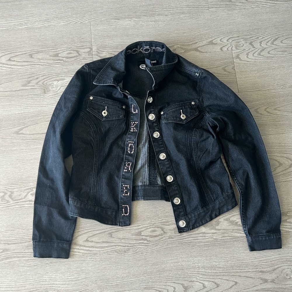 EchōRed Bedazzled Black Jean Jacket